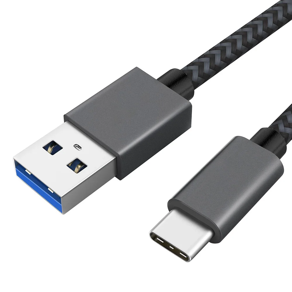 Плетеный USB-кабель XANUAN, 3 м, зарядный кабель для Android, USB «папа»-«Type C», 5 Гб, шнур для быстрой передачи данных и зарядки для Samsung Galaxy