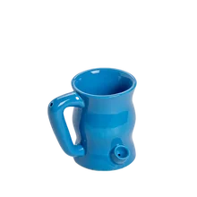 Light Blue Ceramic Smoking Mug Pipe Coffee Cup Can Be Customized with Small Amount of Color Logo