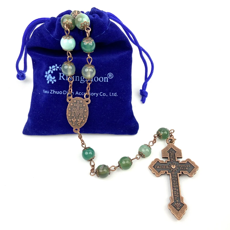 Pendentif petite croix verte - Planète-Cristal