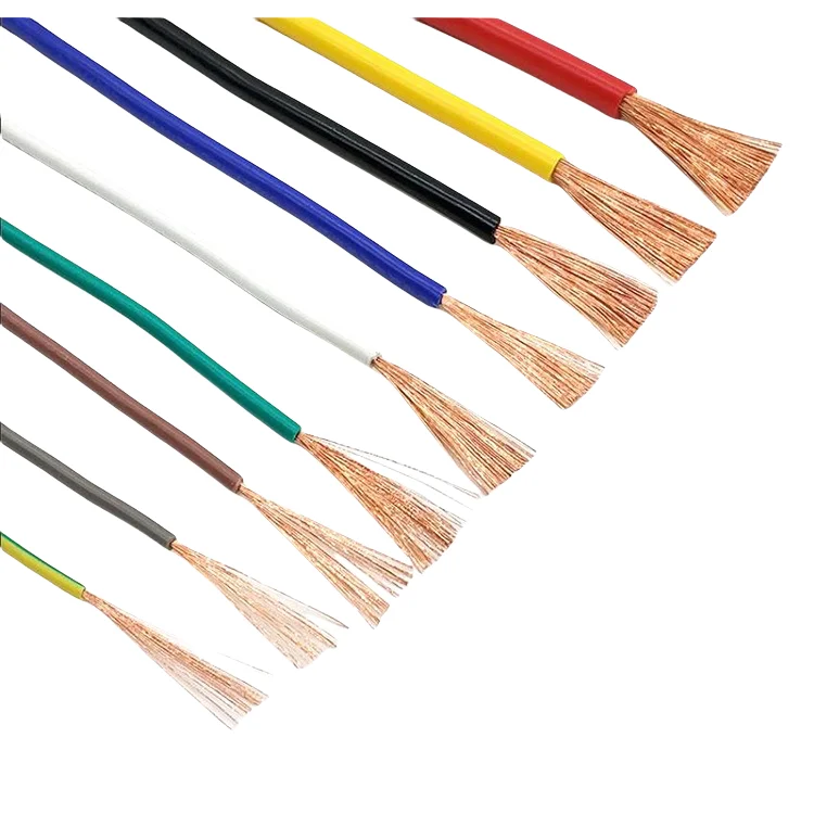 Electric Cable Insulated PVC Cable Wire Copper Conductor Home Appliances 0.38mm 1.21mm 2.37mm 6.02mm 600V Rated Voltage