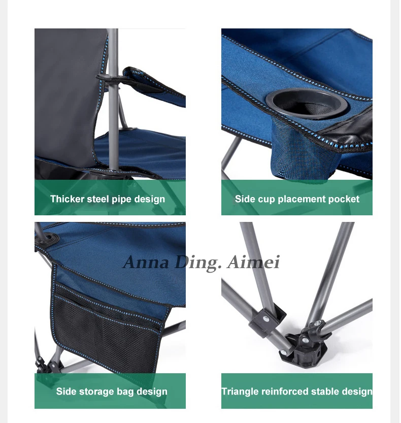 Outdoor Folding Reclining Beach Chair Mesh Leisure Garden Camping Recliner Lounge Beach Chairs