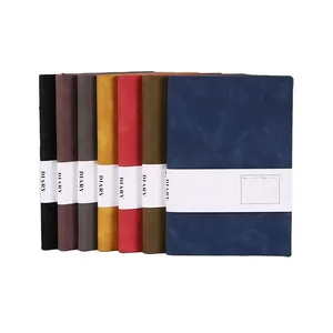 Hot Sale Custom Design A5 Hardcover Notebook Colorful PU Leather Journal with Softcover Diary Sewing Binding Gift Box/Bag Set