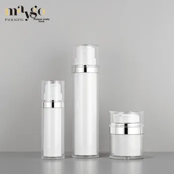 In Stock 100ml Acrylic Cream Airless Bottle Set for Skin Care Vacuum Face Cream Jar with Pump for Water Serum Lotion Bottle