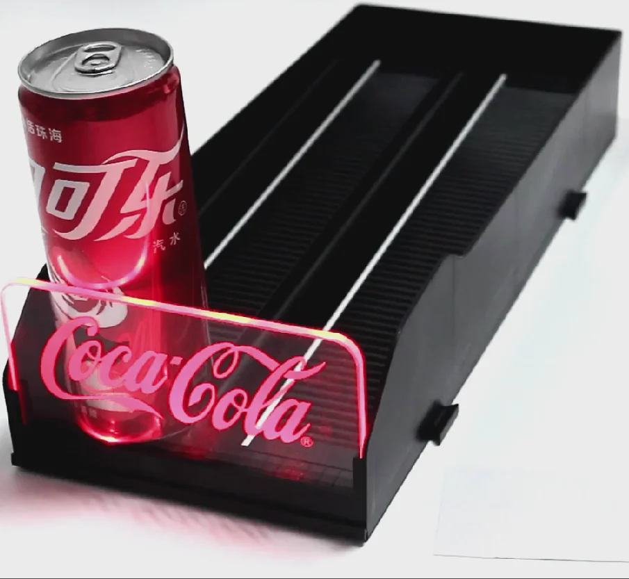 Grocery Store LED Lighting Beverage Display Rack Promotion Box