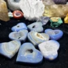 Blue Agate Geode Hearts