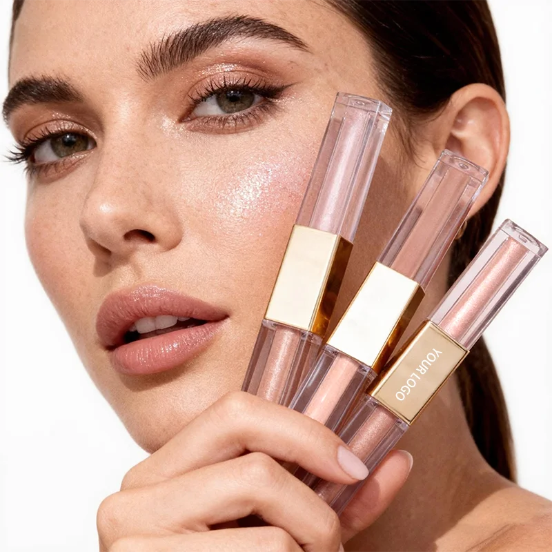 product vegan private label 2 in 1 dual ended liquid contour concealer highlighter custom logo face makeup vendor-12