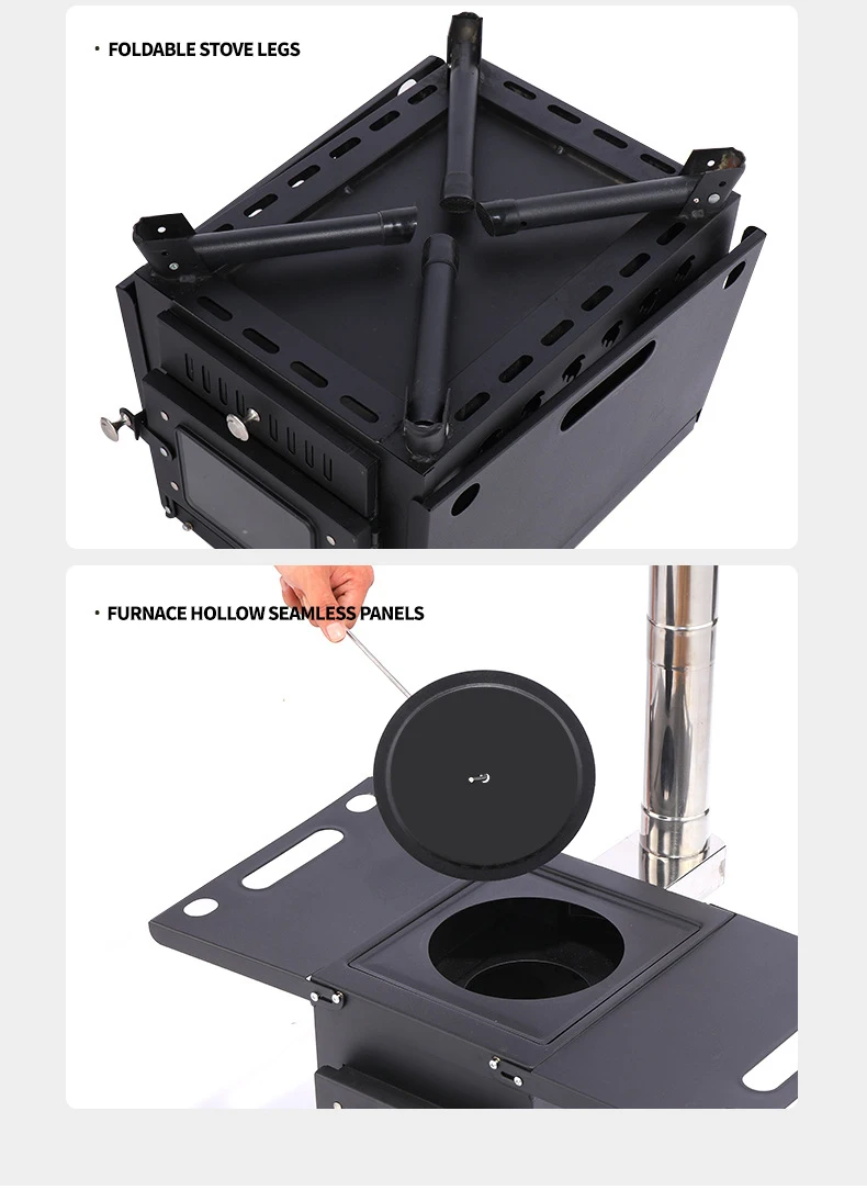 Outdoor Ultralight Titanium Wood Stove Multipurpose Camping Tent