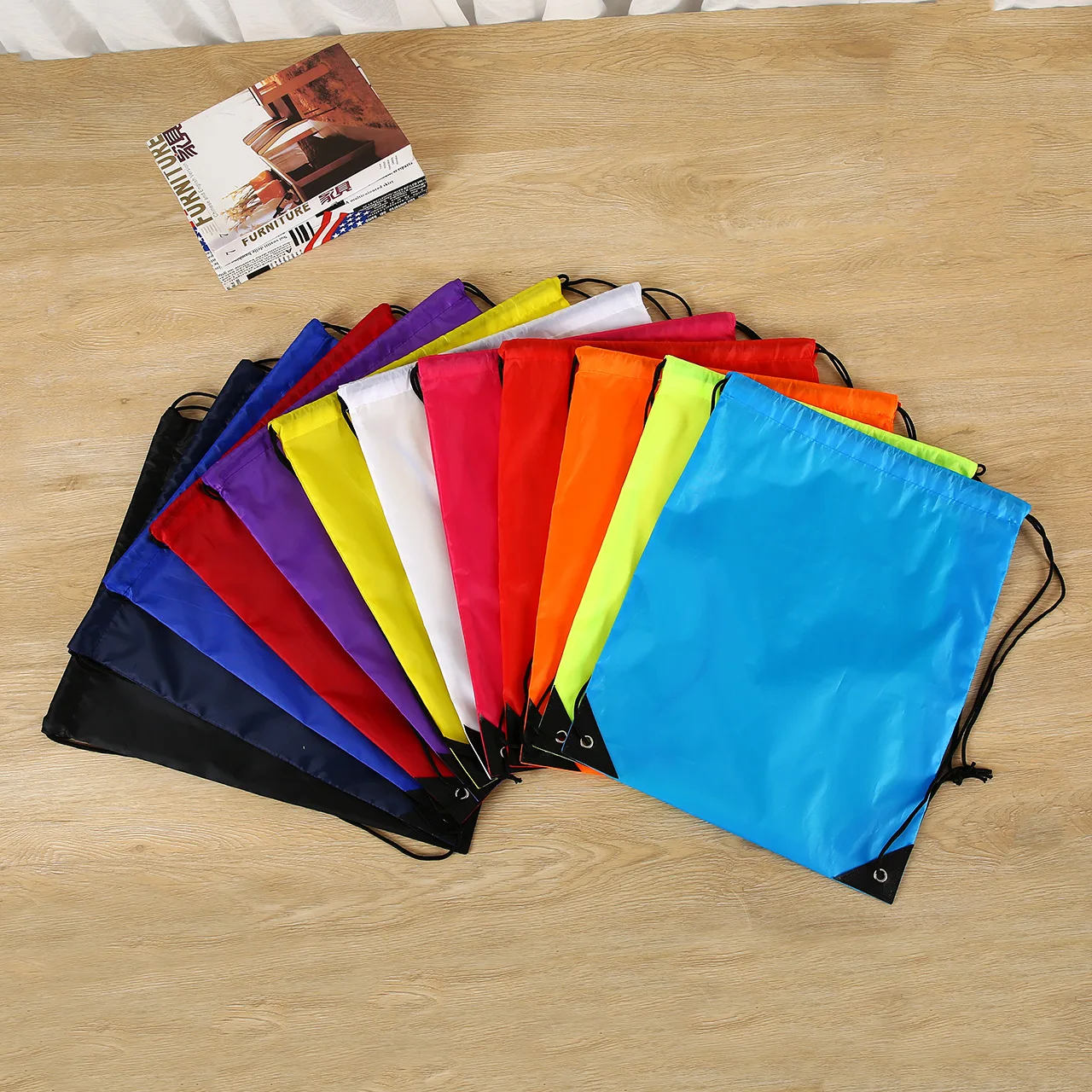 Customized Cheap Drawstring Bag Polyester Draw String Bag