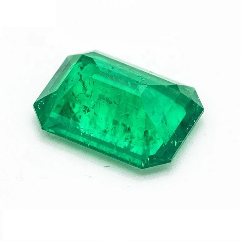 Big Size Cabochon with Ice Crack and Inclusion  Hydrothermal Colombian Emerald Stone Emerald