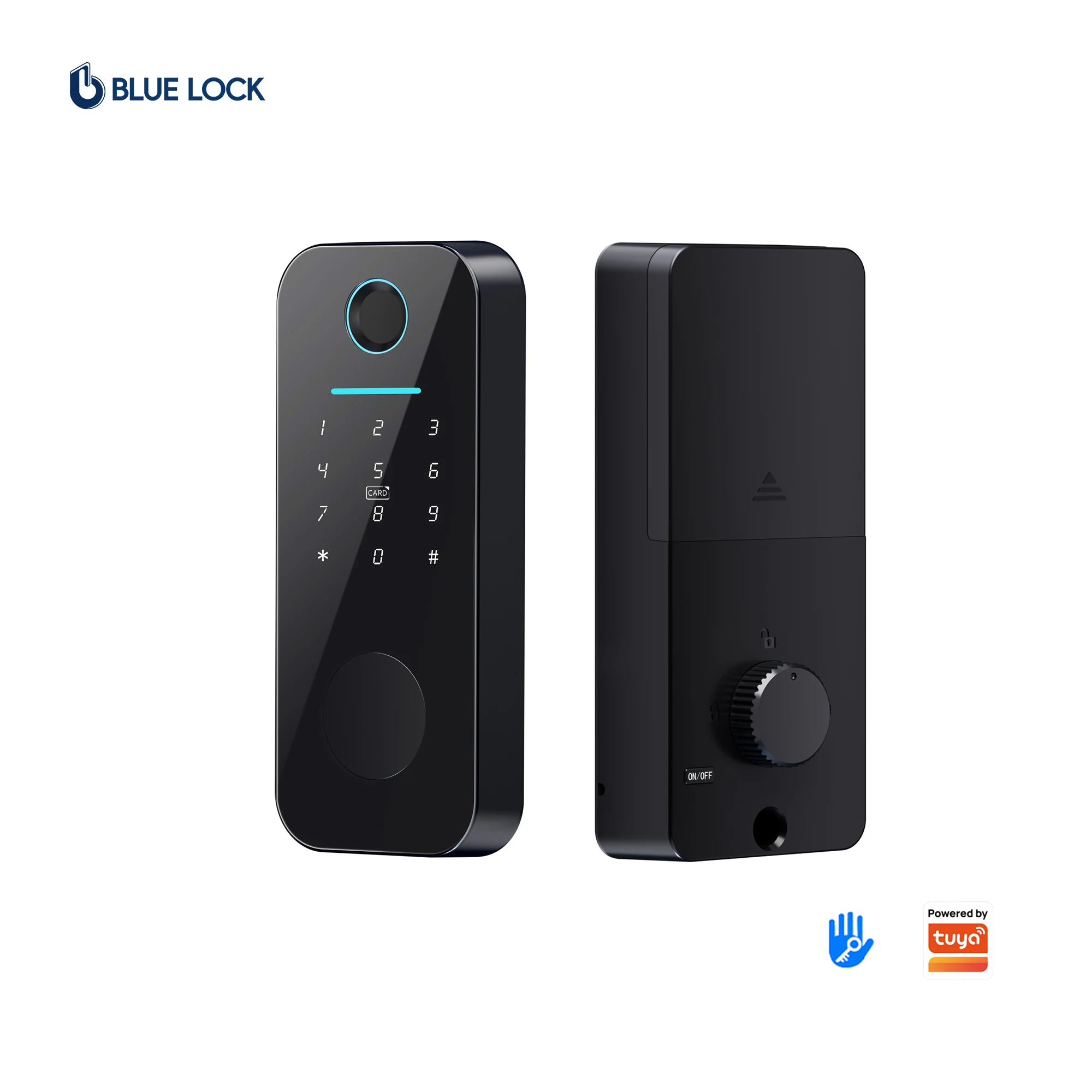 BLUELOCK Smart Mortise Door Lock Fingerprint Card Key App Unlock ViaTTlock App /Wi-Fi Enabled for Steel/Wood/Aluminum