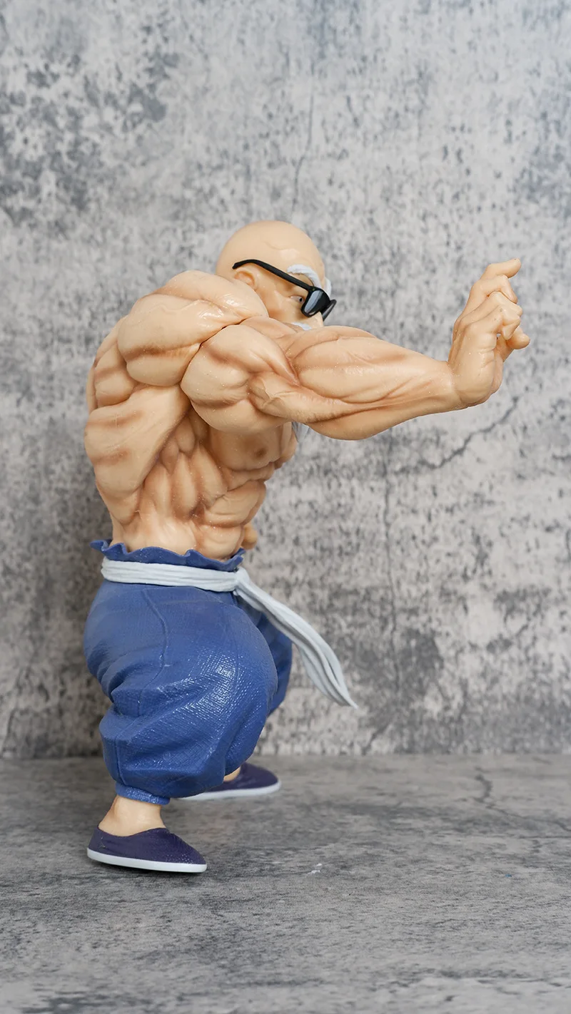23cm Drag-on Ball Anime Figure Muscle Semi Naked Master Roshi Action Figure Simulation Desktop Pendant Halloween Christmas Gift