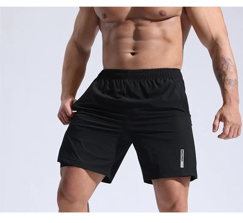 Men's Casual Shorts Solid Color Custom Printed Sports five Fiess Beach Pants Breathable Mesh Basketball Shorts73_voghion.com