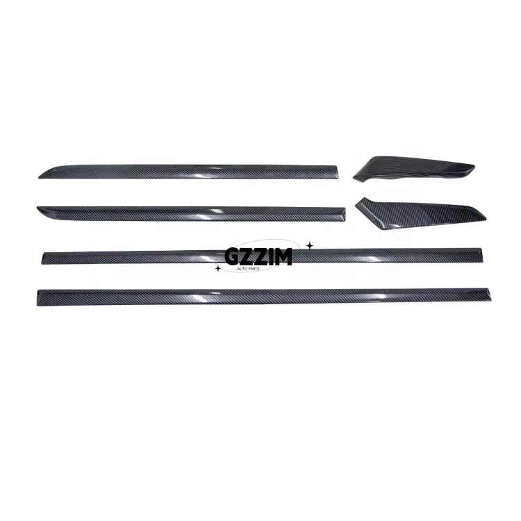Black Carbon Fiber Door Molding Trim Kit for Pontiac Pursuit 2005, 2006, 2007 main image 1