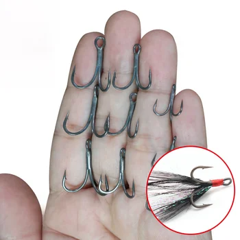 Treble Hooks, 3X Reinforced Titanium Teflon Coated Fishing Hooks, Pre-Tied Black Gold Steel Treble Hooks Wholesale – Hooks – view 2