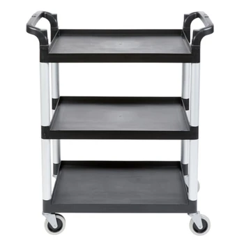CAMBRO BC331KD Hotel Catering Durable Plastic Food Serving Cart 3 Tier Food Service Trolley Push Cart Cleaning Cart