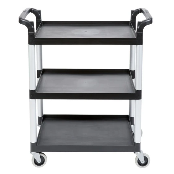 CAMBRO BC331KD Hotel Catering Durable Plastic Food Serving Cart 3 Tier Food Service Trolley Push Cart Cleaning Cart