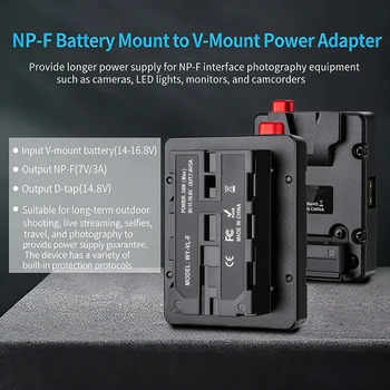 Z CAM S6 F6 M4 Battery Plate Adapter - Converts V-port battery to F550/F750/F970 power socket