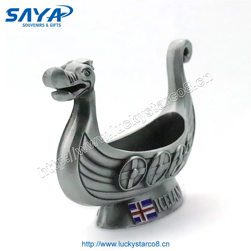 お土産亜鉛合金アンティークピューター仕上げバイキング船