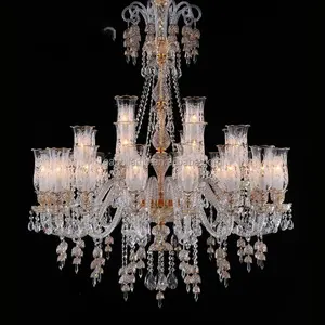 Adjustable Height Gold Crystal LED Lights with Switch Control for Wedding Decoration-DIY Friendly