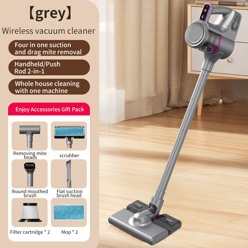 110W Cordless Wet/Dry Vacuum Cleaner High-Efficiency Dust Suction Power Brushless Motor HEPA Filter LED Lights Household