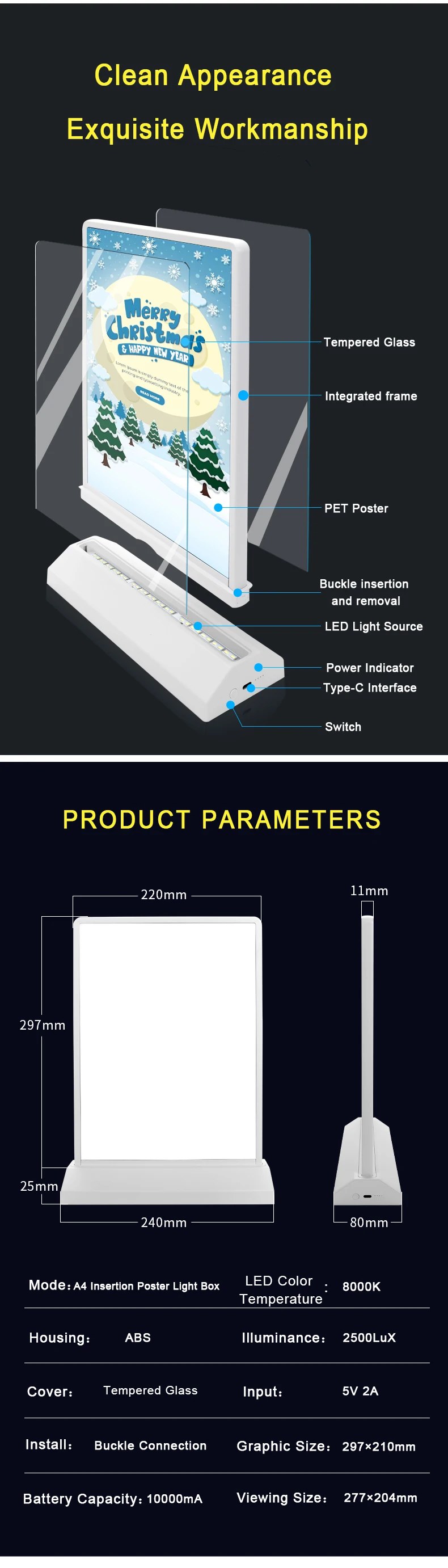 Wholesale A4 Size Led Lightbox Menu Display Board Restaurant ...