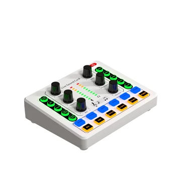 M8 Sound Card Wireless Bluetoot External Mixer Audio Digital Mixer Noise Reduction Live Streaming Broadcast Podcasting detail image