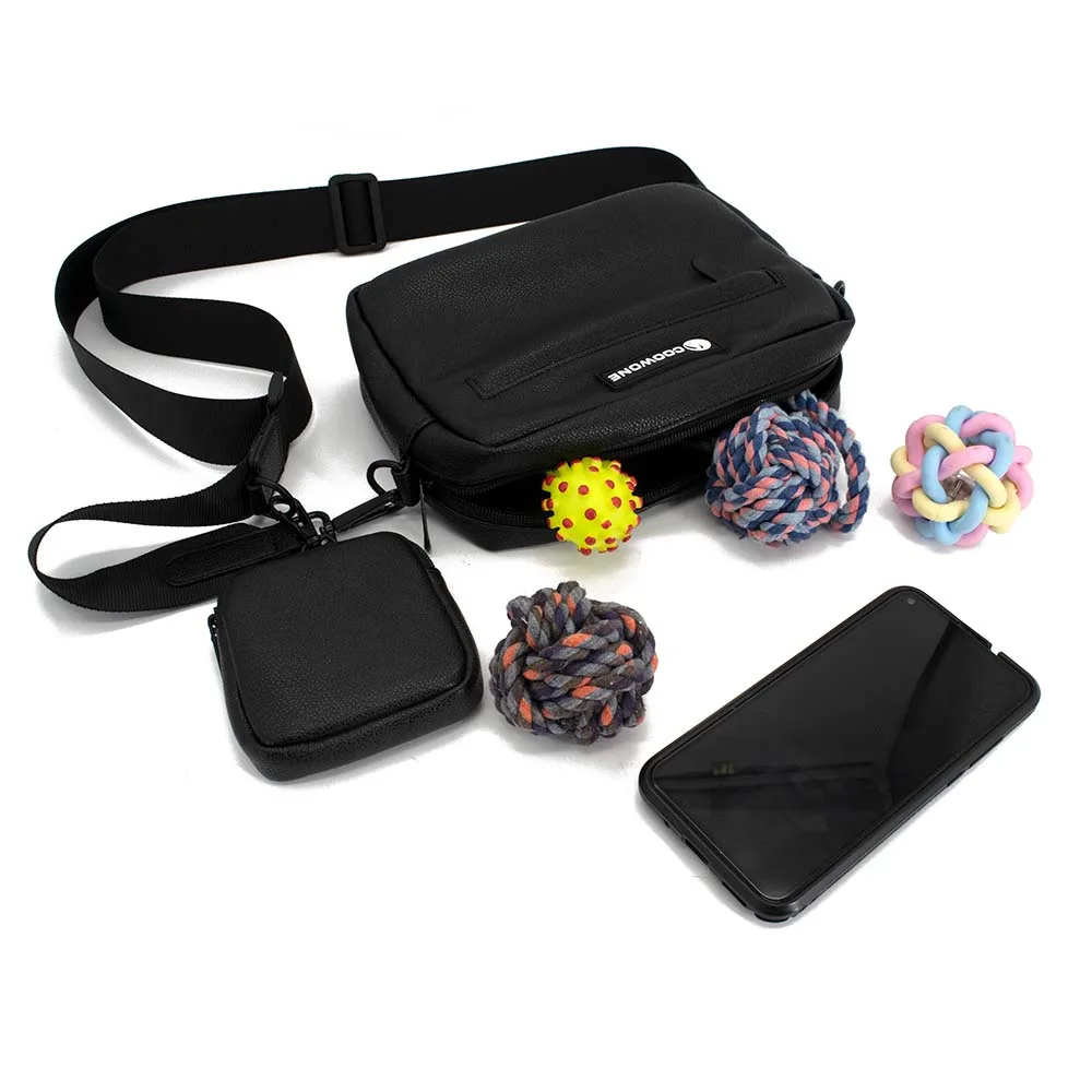 Dog Walking Bag Crossbody With Dog Treat Pouch Durable Treat Pouch