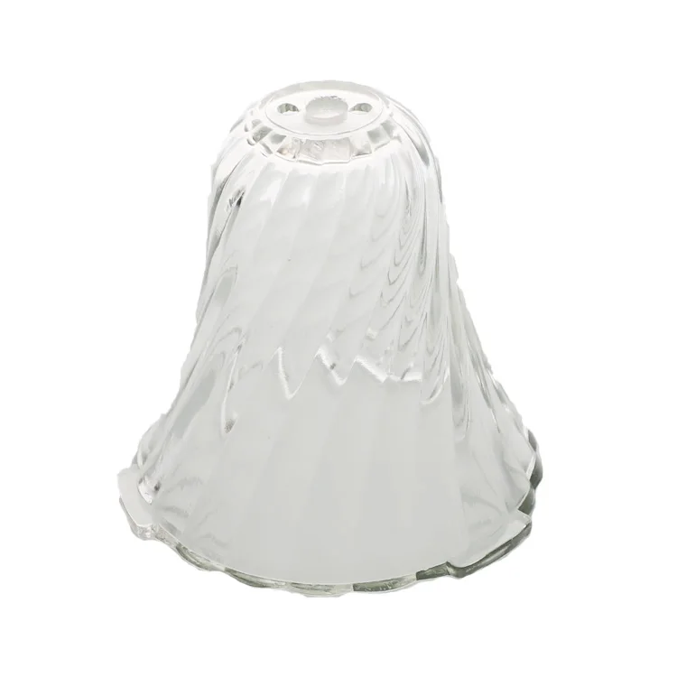 Classic Modern Bell Shaped Glass Lamp Shade Alabaster Color Glass Cover For Ceiling Fans