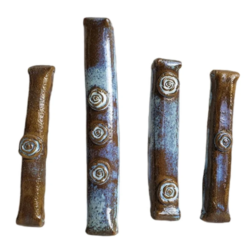 Handmade Customizable Rustic Blue Gray Ceramic Porcelain Glazed Mezuzah Case Jewish Home Door Religious Judaica Holiday Gift