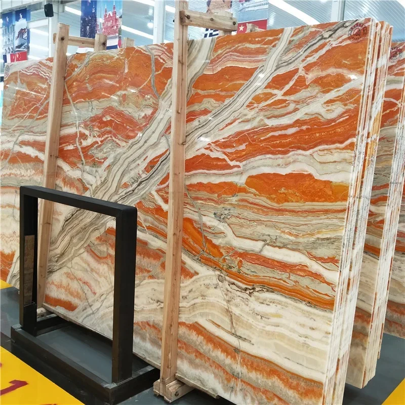 product beautiful hot sale colour rainbow jade red onyx slab stone background wall panel tiles decoration wall marble stone book matched-2