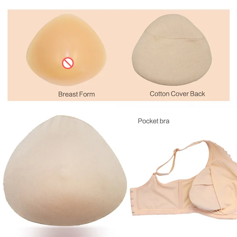ONEFENG Triangle Silicone Breast Form for Mastectomy Women False Breast Making Body Balance Artificial Boob Big Chest Favorite