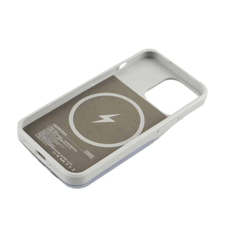 New 8000mah 15w Wireless Charging Case For Iphone 13 Back Up Battery
