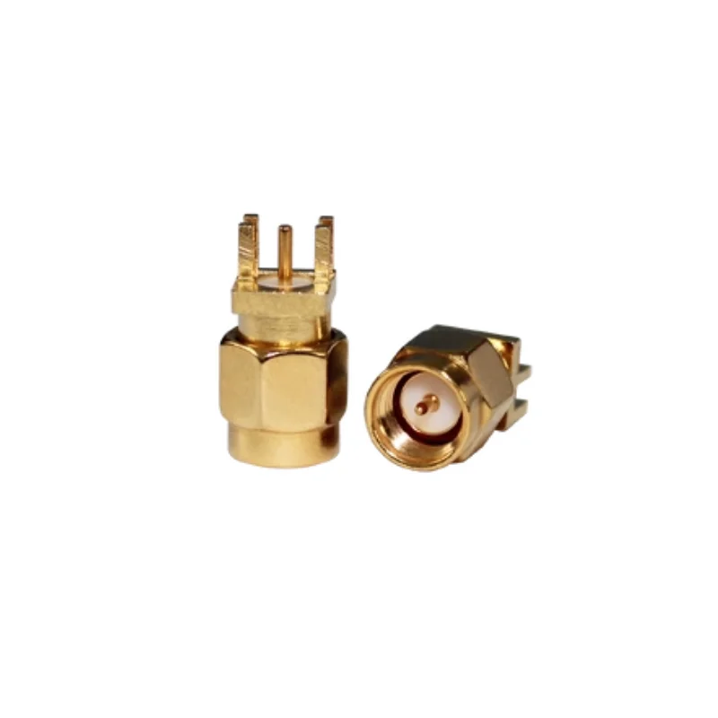 product good quality sma je connector rf 4 pins brass male sma connector for pcb broad-1