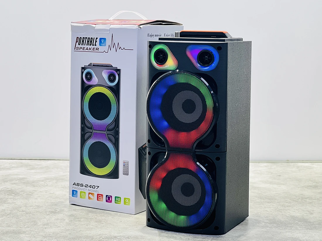 ABS-2407 Dual 4-Inch Portable Soundbar - Perfect for Karaoke