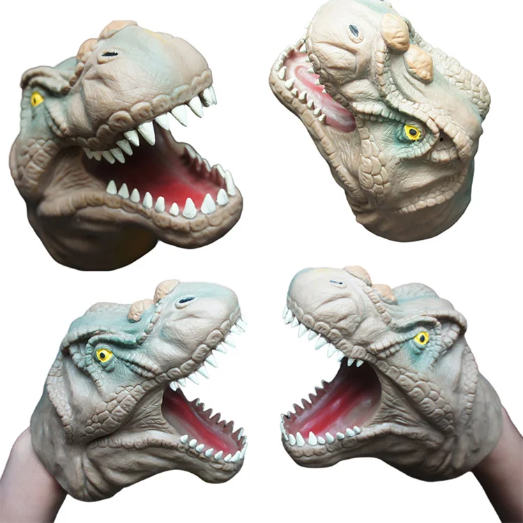 Производитель ролевых игр мягкая пластиковая игрушка для пальцев TPR Животное Динозавр ручная кукольная