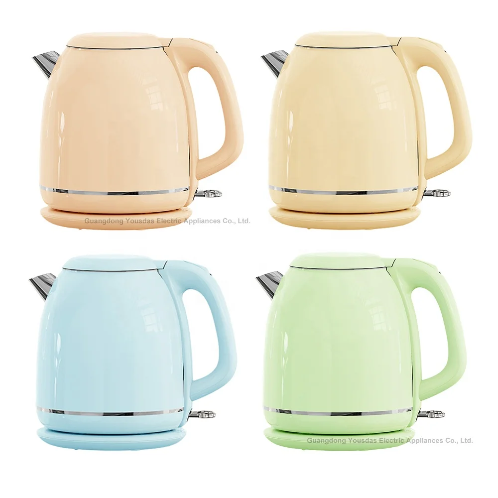 Yousdas High Quality Fast Boiling Double Wall 2l Cordleess Electric Cattle Kettle Tea Fashionable Retro Electric Kettle