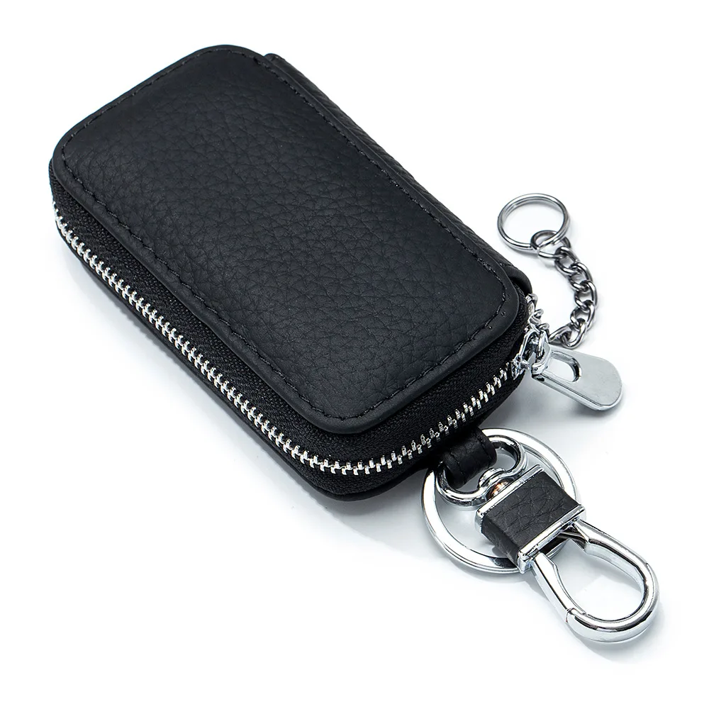 USENGKA New Arrival Luxury Genuine Leather Holder Organizer Case Unisex Mini Zipper Key Wallet_voghion.com