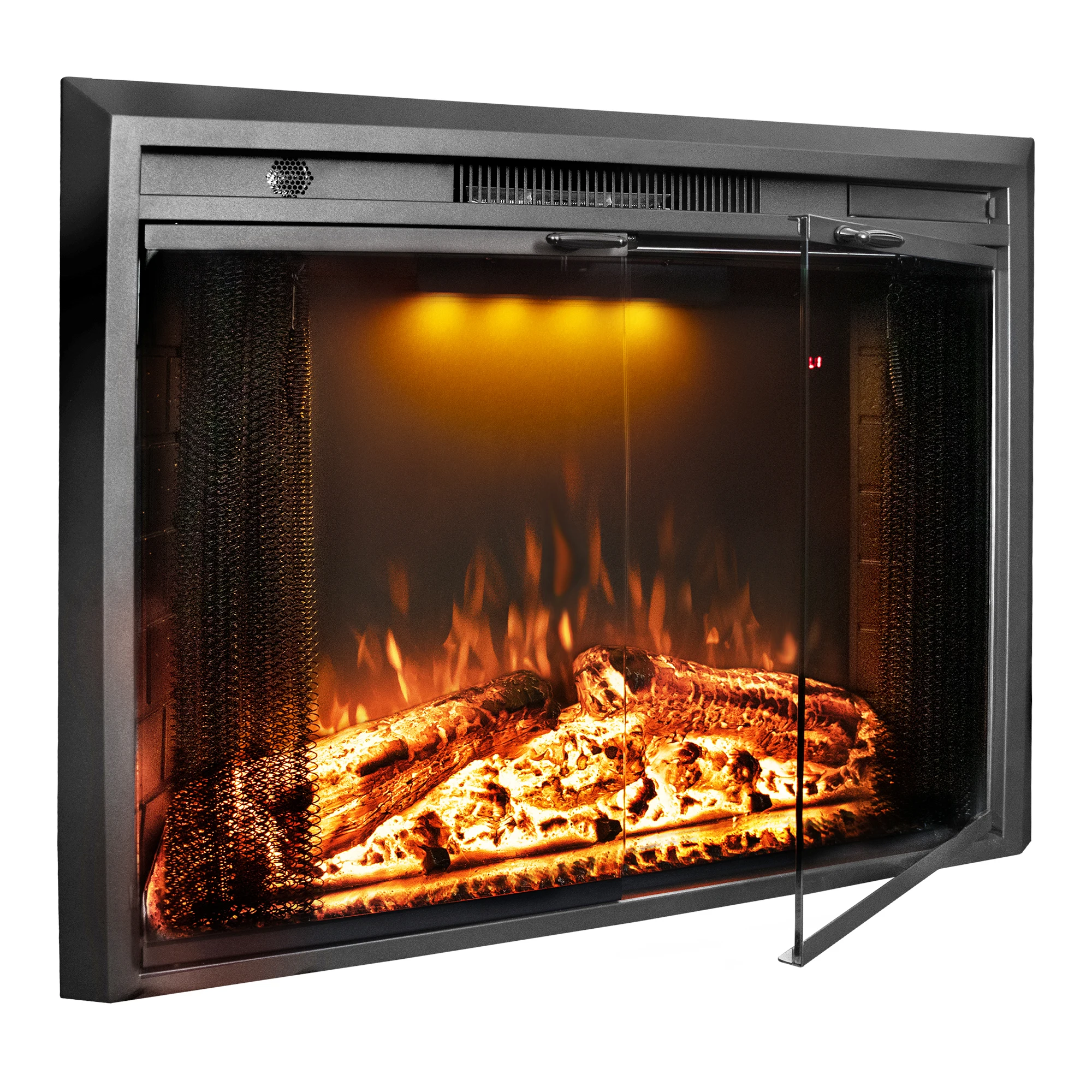 Luxstar 26 Inch LED Screen Three Colors Log  Flame Insert Electric Fireplace  with Top Led Light Timer  Remote Control Indoor