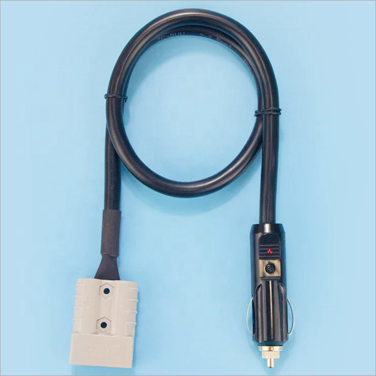 Solar Panel Charger Cable 15A Cigarette Lighter Plug to 50A Battery Power Connector Adapter Cable for Portable Fridge Car RVs