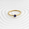 R0009 six-claw round/sapphire blue