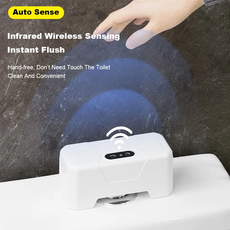 Smart Automatic Infrared Sensor Wireless Closestool Toilet Pressing Flusher Kit Intelligent Sensing Flush Water Presser