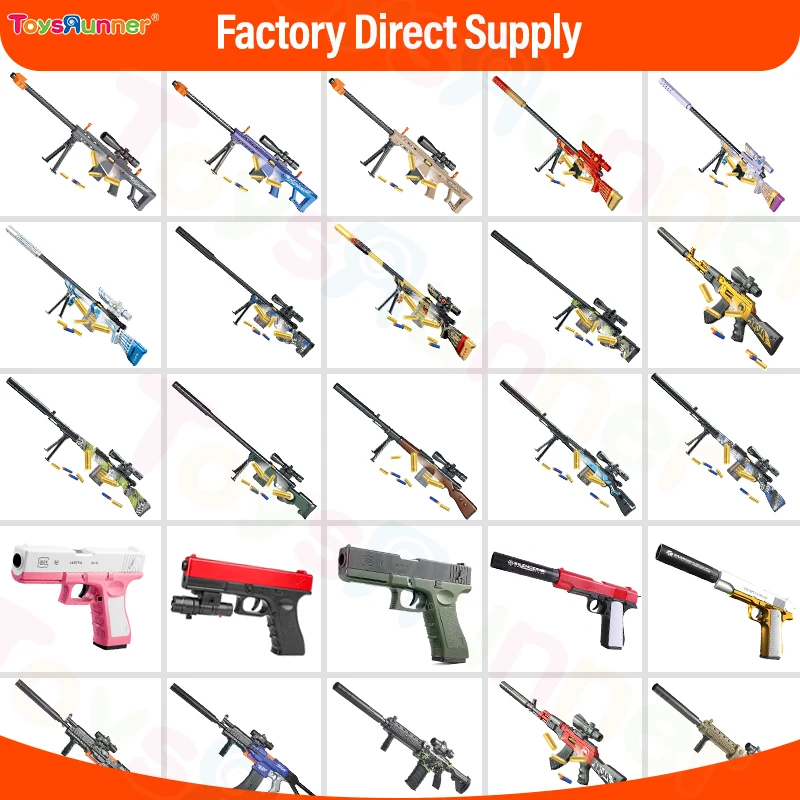 Mini Cheap Pistol Shell Ejecting Toy Gun 9Mm Beads Safety Safely Bb Gun Air Soft Bullet Police Set Gun Pistol for Outdoors