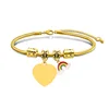 Heart rainbow gold