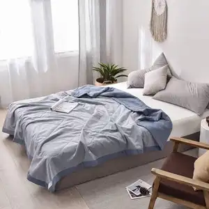 Japanese No Printing Style Summer Lightweight Washable Cotton Cooling Quilt