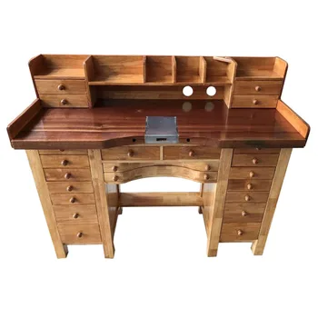 彫金机　ジュエリーベンチ　アメリカ製 彫金 DIY ツール テーブル ジュエリー製作作業台 無垢材 宝石商ワーク