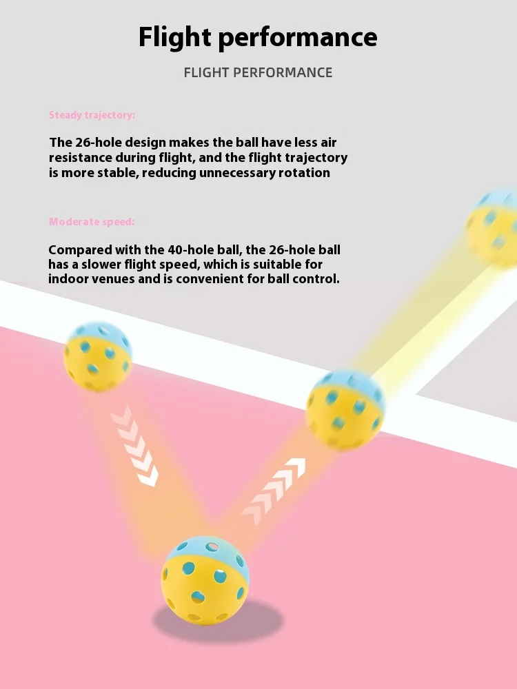 product jusian durable usapa tpe two tone white practice balls 25g for outdoor pickleball-5