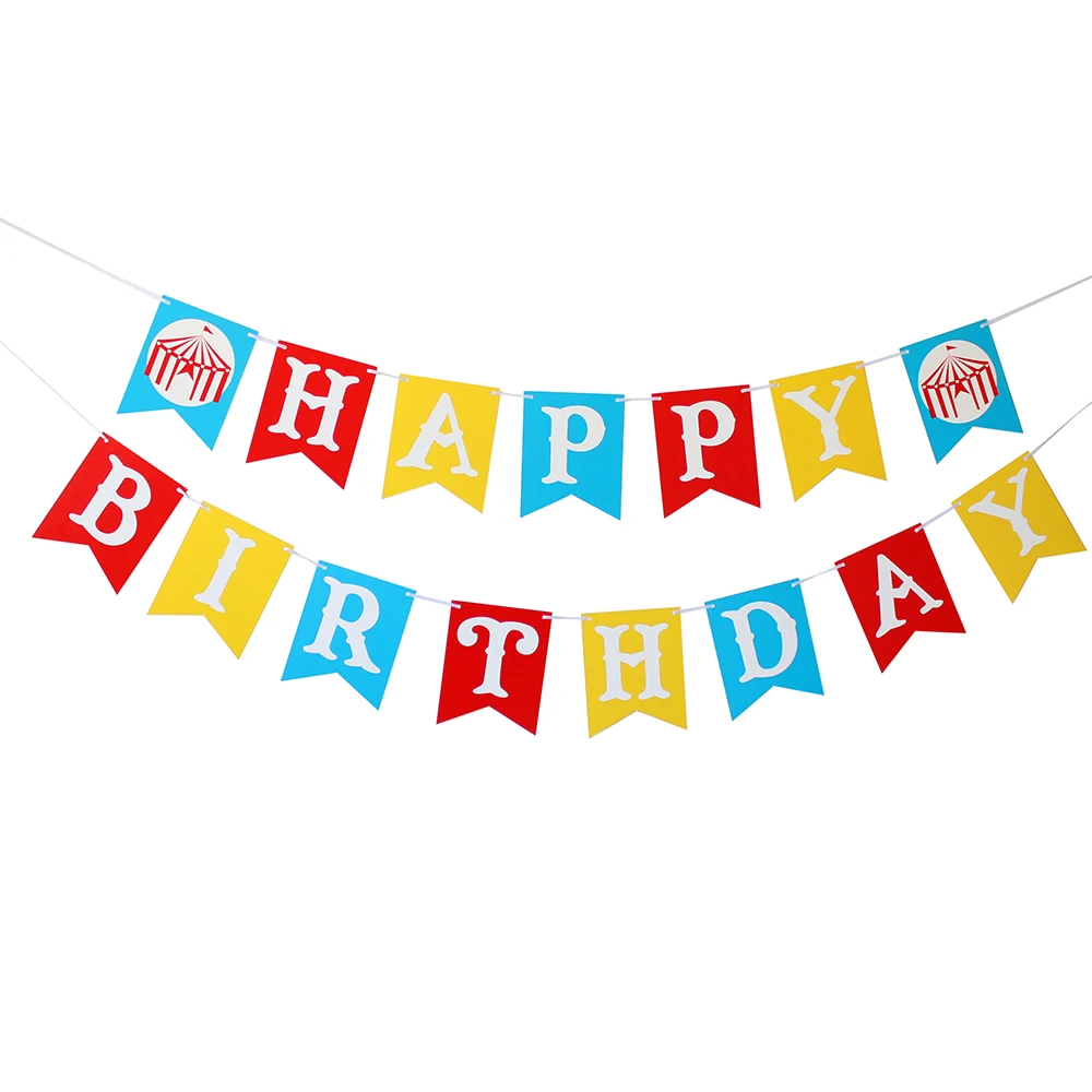 Circus carnival party Happy birthday circus theme banner Carnival ...