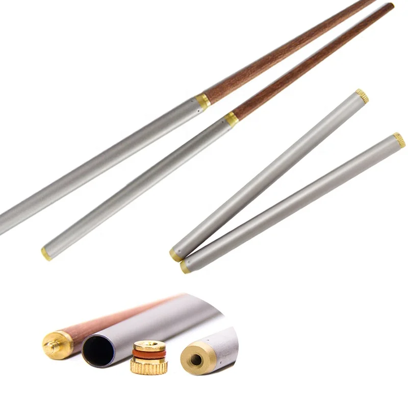 Reusable Foldable Personalized Chopsticks With Wood Tip Round Titanium Folding Collapsible Chopsticks