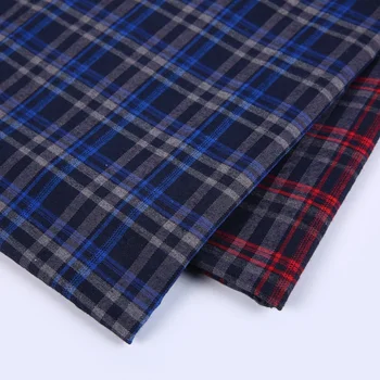 men's shirt cheap dacron polyester plaid yarn dyed flannel check cotton fabric price