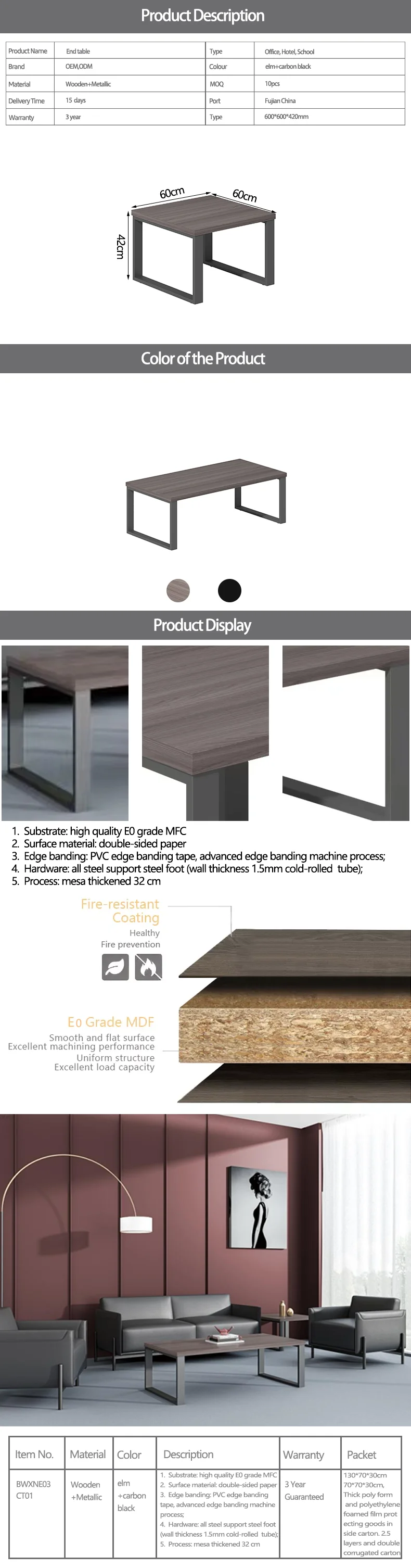 Home Furniture and Wooden Material natural wood slab coffee tables end table